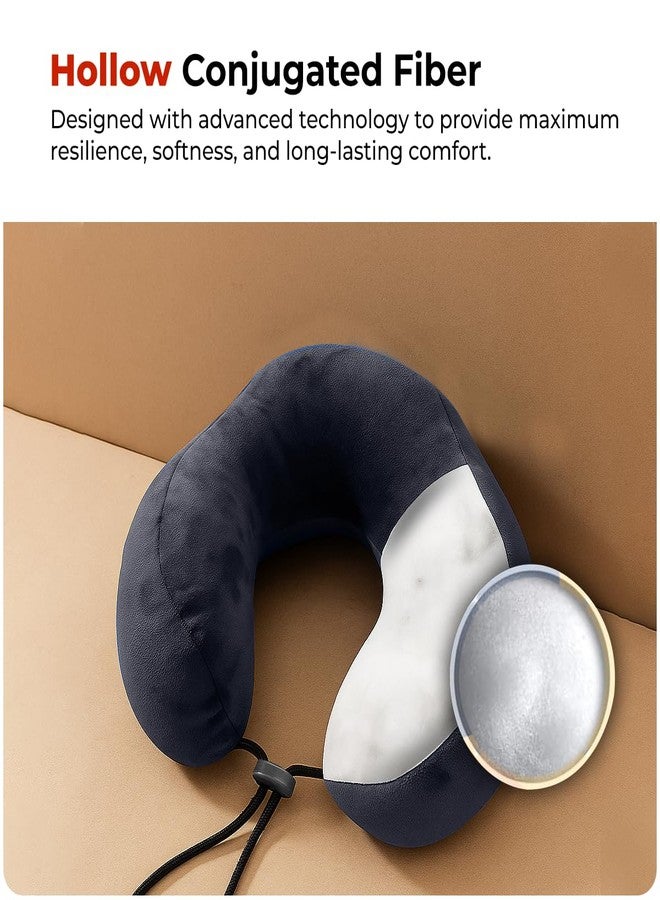 Trajectory Travel Neck Pillow for Travelling and Sleeping in Airplane Flight, Cab, Car, Train, Bus for Men and Women Blue (As seen on Shark Tank) - Image 5